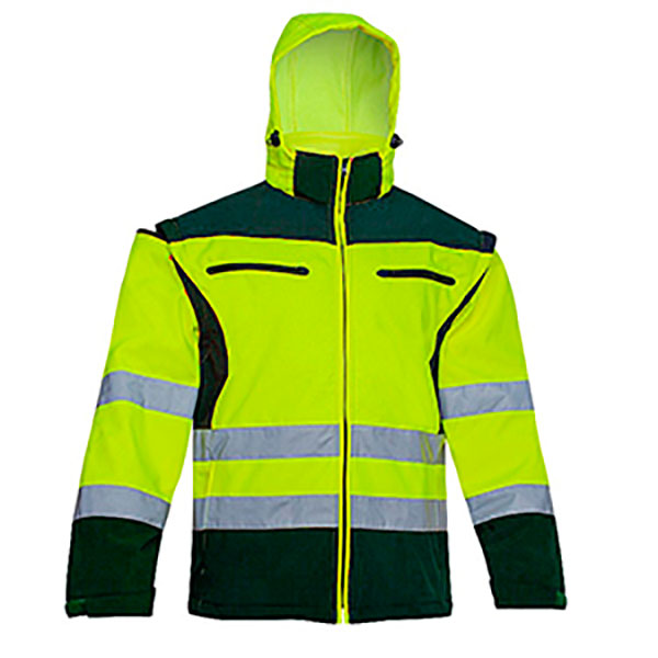 Elysee Softshell Funktions outdoor lluvia chaqueta warnschutz amarillo B-Ware talla L